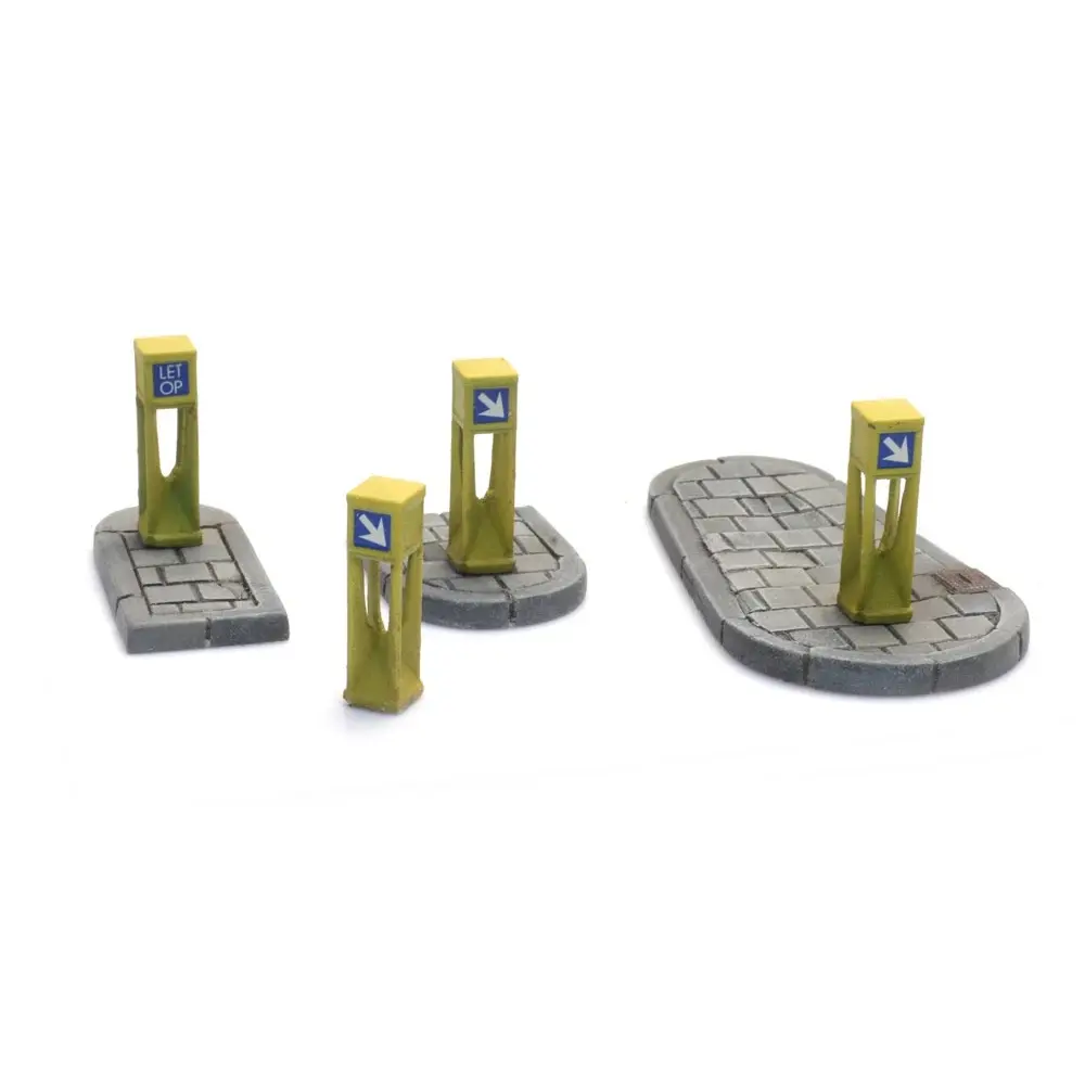 4 colonnes de circulation et 2 îlots refuges - Artitec 387.457 - HO 1/87 - 2