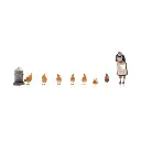 Fermière avec 6 poulets - Artitec AR387.514 - HO 1/87 - 4