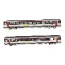 Set 2 voitures corail "Centre val de Loire" PIKO 97301 - HO 1/87 - EP VI - 1ère & 2nd classe - 3