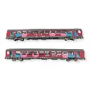 Coffret 2 voitures corail "OUIGO" PIKO 97305 - HO 1/87 - EP VI - 2nd classe - 3