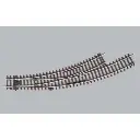 Aiguillage courbe Gauche R2-R3 - Traverses Bois 30° PIKO 55222 | HO 1/87 | Code 100 - 2