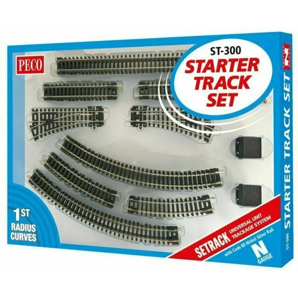 Coffret de départ de voies PECO ST300 - N : 1/160 - Code 80 - 3