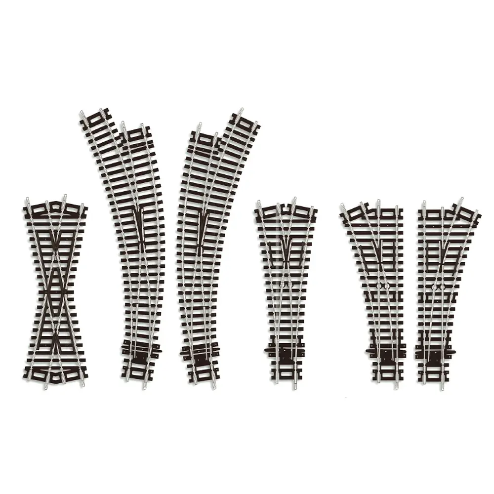 Aiguillage à gauche | Peco | ST241 | 168 mm | 22,5° | Rayon 438 mm | HO : 1/87 | Code 100 - 2