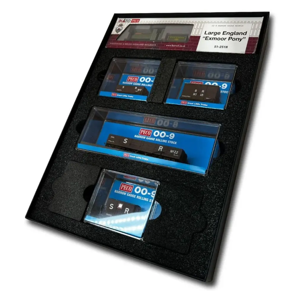 Locomotive à vapeur « Exmoor Pony » et wagon édition spéciale pack train - Peco GR1004 - OO 1/76 - 4