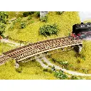 Tablier de pont courbe avec tête de pont - Noch 67026 - HO 1/87 - 4