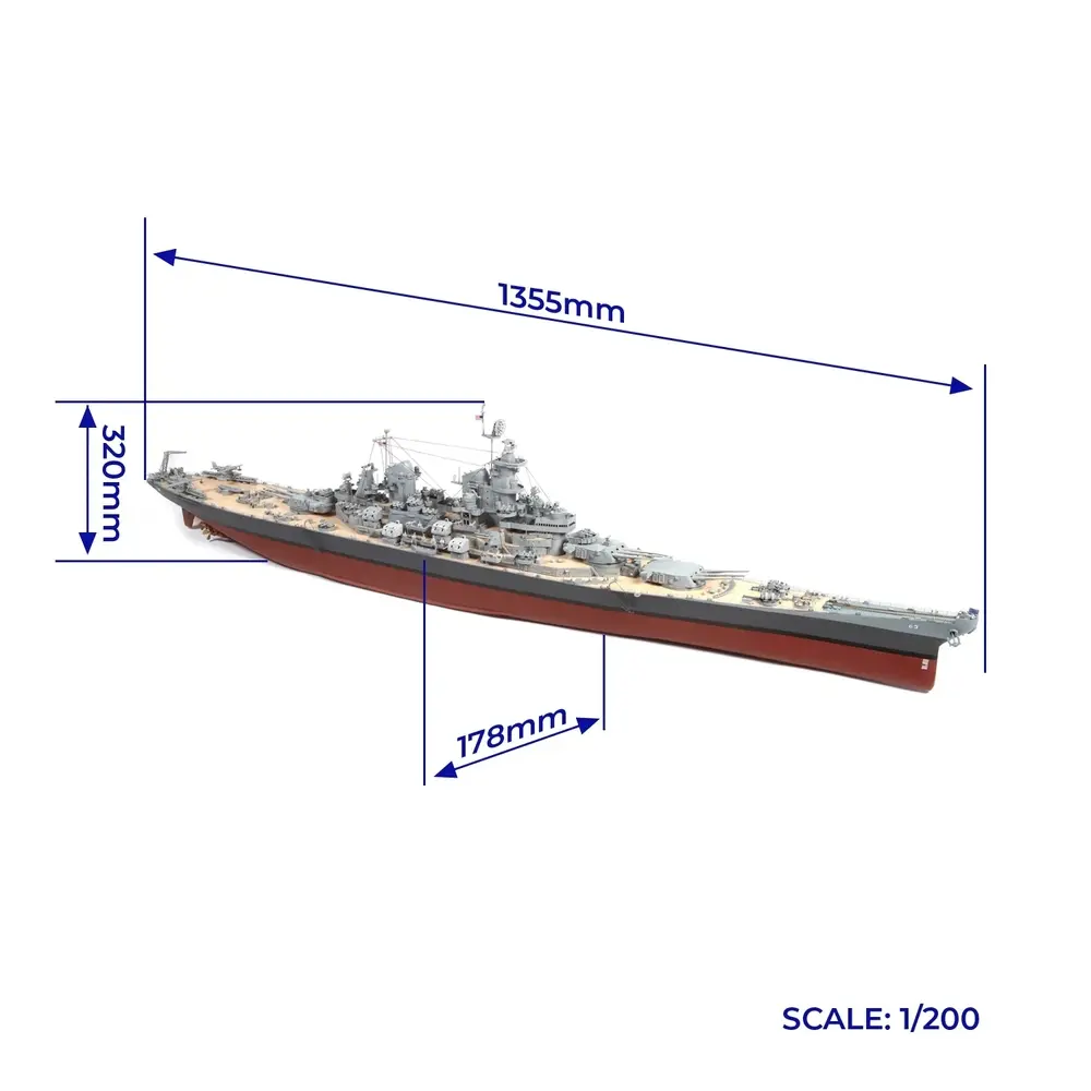 Maquette de bateau USS Missouri (BB-63) - Occre 16002 - 1/200 - 2