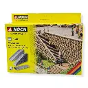 Grands escaliers imitation pierre - NOCH 58303 - HO 1/87 - 145 x 33 x 66 mm - 5