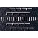 1 mètre de glissières de sécurité et 60 poteaux NOCH 60511 HO 1/87 - 2