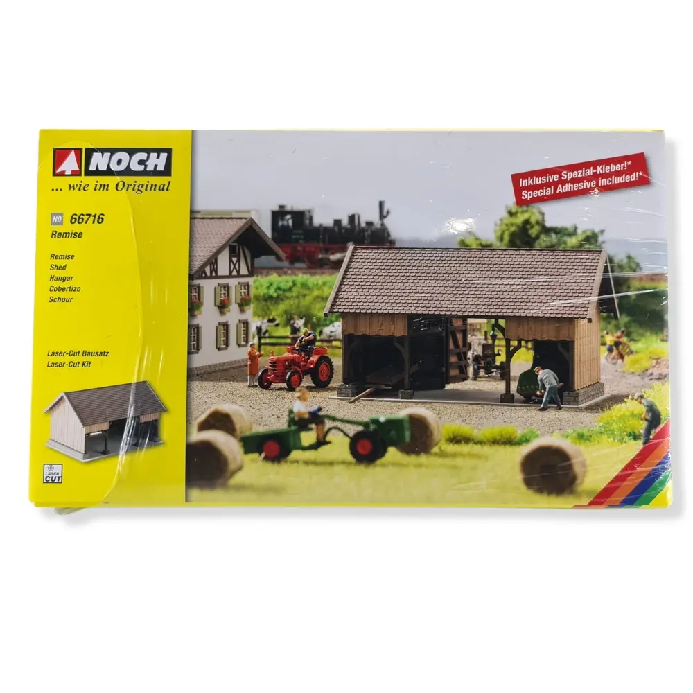 Dépot/hangar, Laser-cut NOCH 66716 - HO 1/87 - 109x67x64 mm - 4