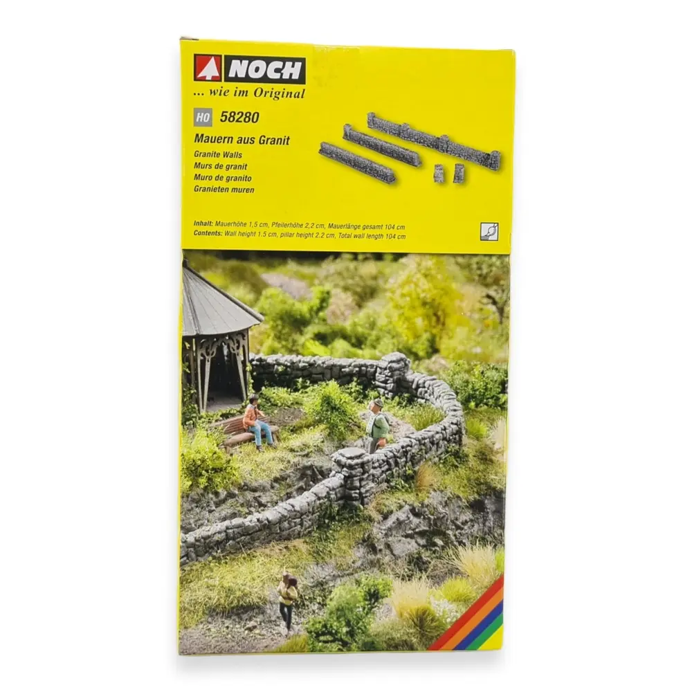 Murs miniatures en Granit Noch 58280 - HO 1/87 - 1040 x 15 mm - 3