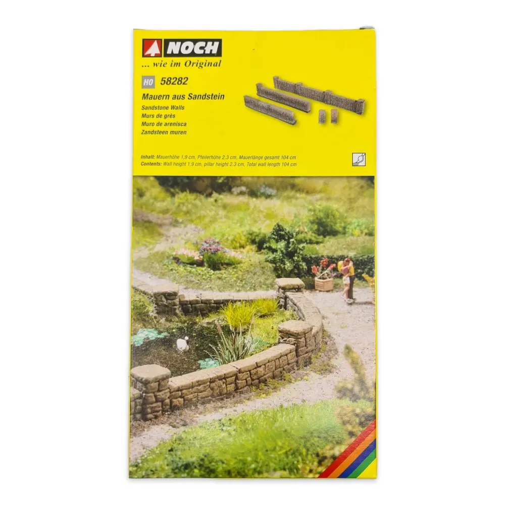 Murs de Grès miniature Noch 58282 - HO 1/87 - longueur 1040 mm - 3