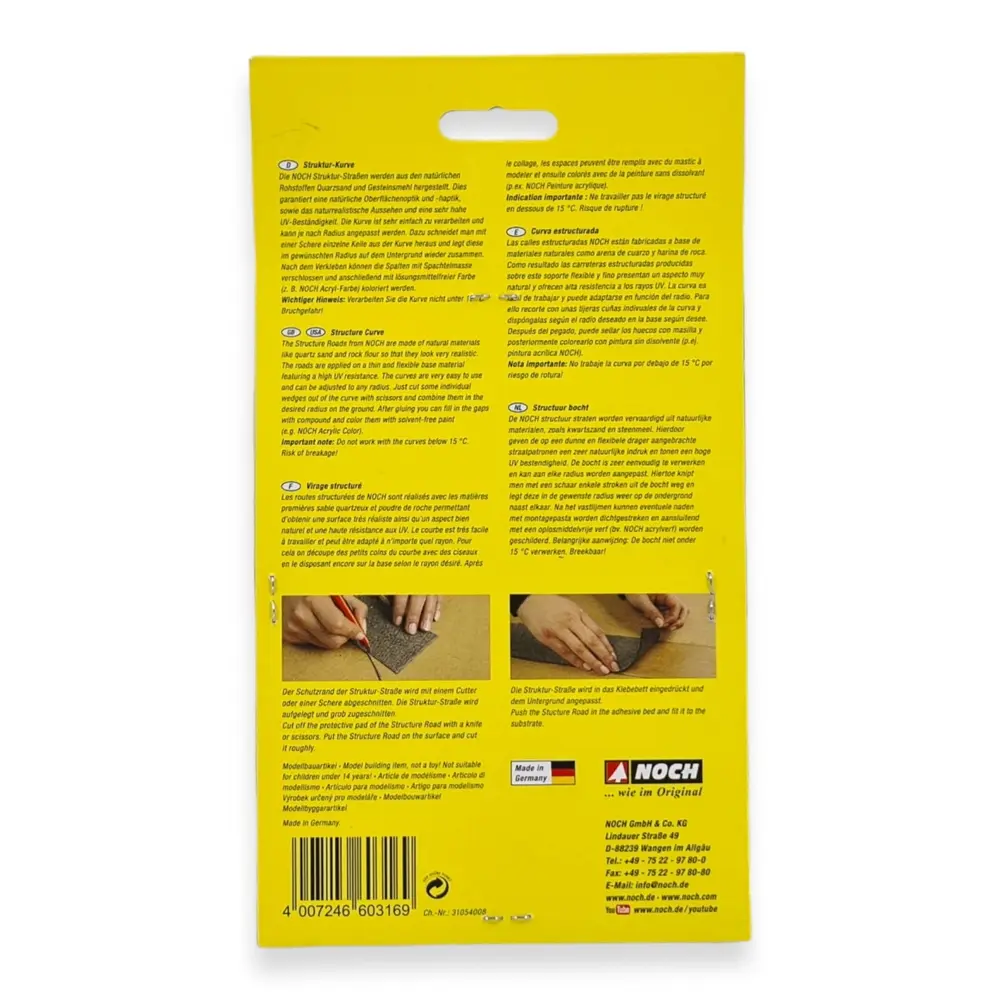 Route miniature en courbe à coller Noch 60316 - HO 1/87 - 4