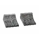 2 Murs intérieurs de tunnel - Courbe - Gris - NOCH 58031 - Échelle HO / HOe / HOm - 100 x 48 x 110 mm - 2