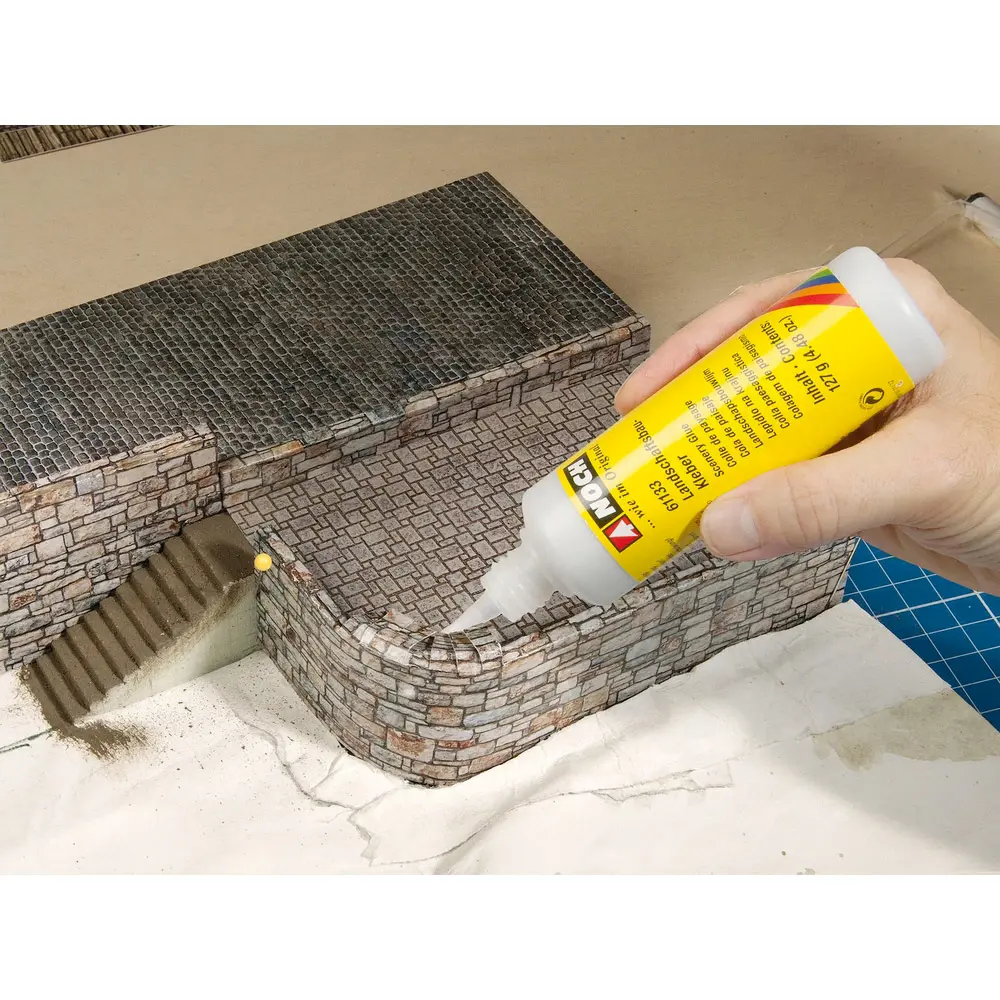 Feuille de carton 3D « Mur en pierre de taille » - Noch 56940  - 4