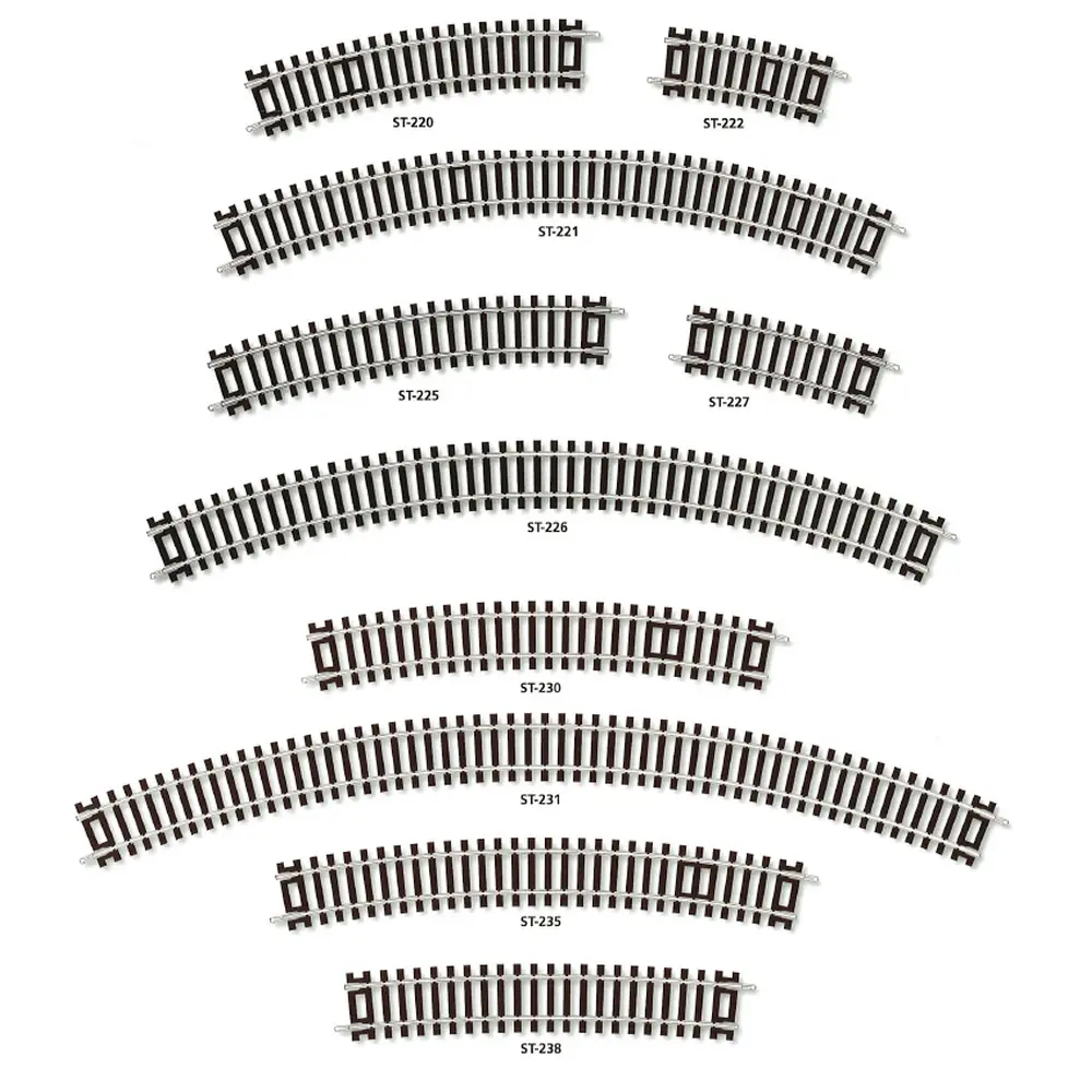 Rail courbe rayon 571,5 mm 11,25° Peco ST238 - HO : 1/87 - Code 100 - 2