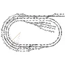 Croisement 22,5° Peco ST250 Insulfrog 168 mm code 100 - HO 1/87 - 3