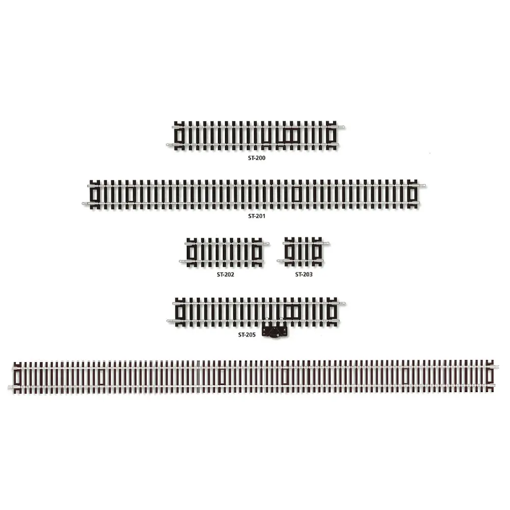 Rail de coupure 168 mm traverses bois Peco ST205 - HO : 1/87 - Code 100 - 2