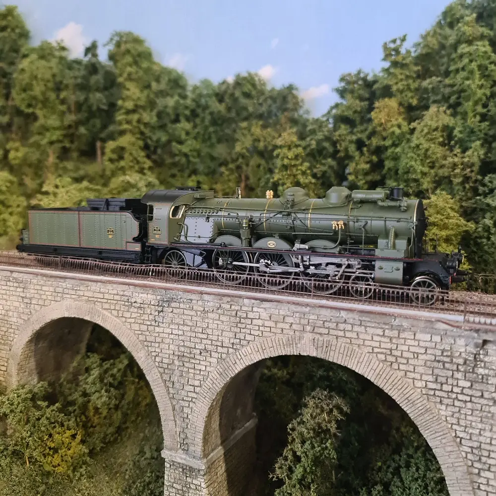 Locomotive à vapeur 231 D 154 Verte | DCC SON REE MODELES MB134S  - PLM - 5