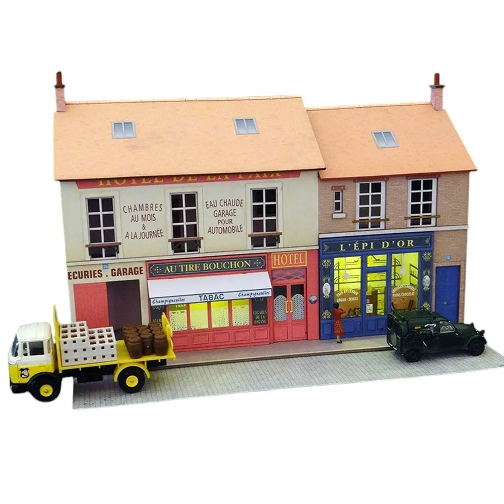 Façade Vitrines Café + Boulangerie - Régions et Compagnies FAC012 - HO 1/87  - 2