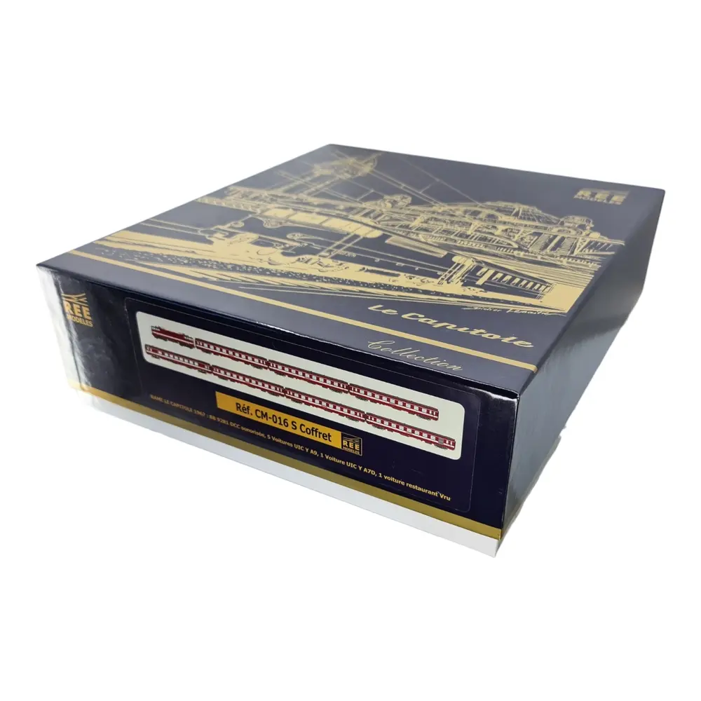 Set Rame Le Capitole REE Modèles CM016DSAC - HO 1/87 - SNCF - 8 Matériels roulant - 8