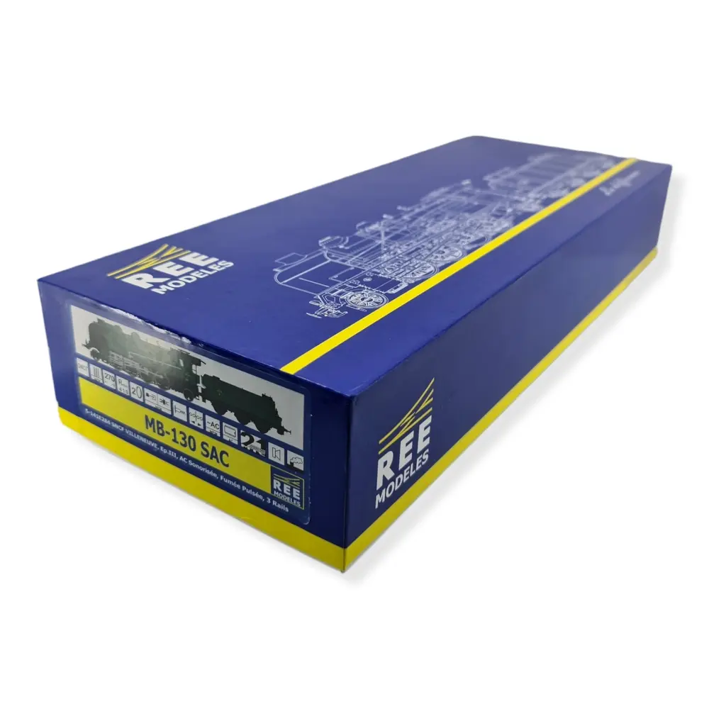 Locomotive Vapeur 141 ACC SON fumigène "VILLENEUVE"- REE MODELES MB130SAC - SNCF - 4