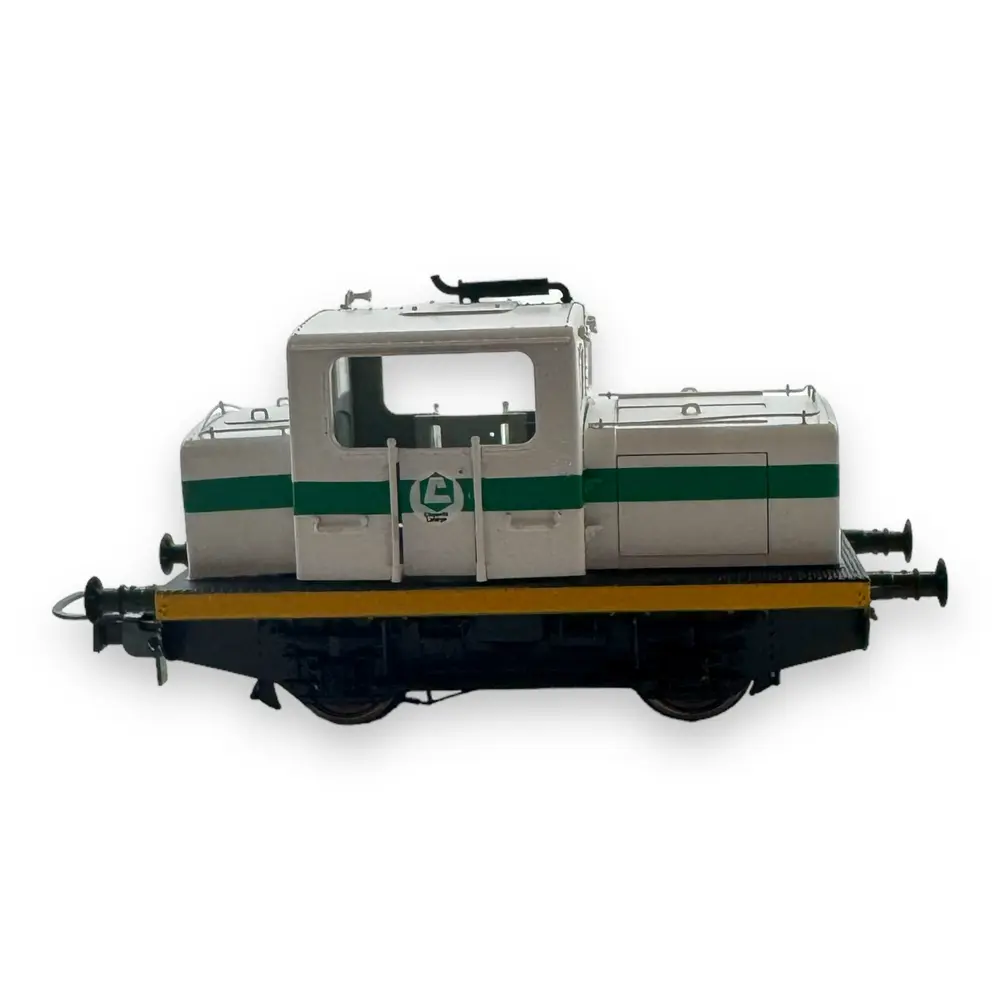 Locotracteur Moyse 32 TDE, Industriel Gris & Bande vert-Jaune - Ree Modèles MB122DS - HO 1/87 - Ex-SNCF - Ep IV-V - Digital sound - 2R - 3