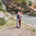 2 Figurines romantiques qui s'embrassent PREISER 28122 - HO 1:87 - Peintes - 2