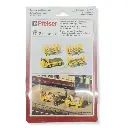 Maquette Chariot électrique, 3 remorques, jaune, PREISER 17121 - HO 1/87 - EP III - 2