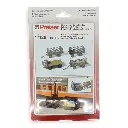 4 Remorques de chariot électrique grise PREISER 17126 - HO 1/87 - EP IV - 2