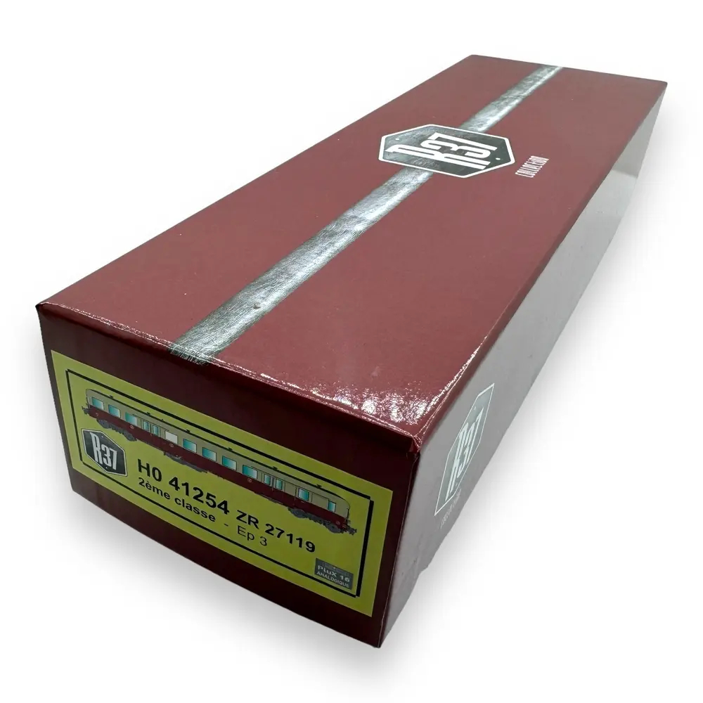 Remorque d'autorail ZR 27119 - R37 H0 41254 - HO 1/87 - SNCF - Ep III - Analogique - 2R - 4