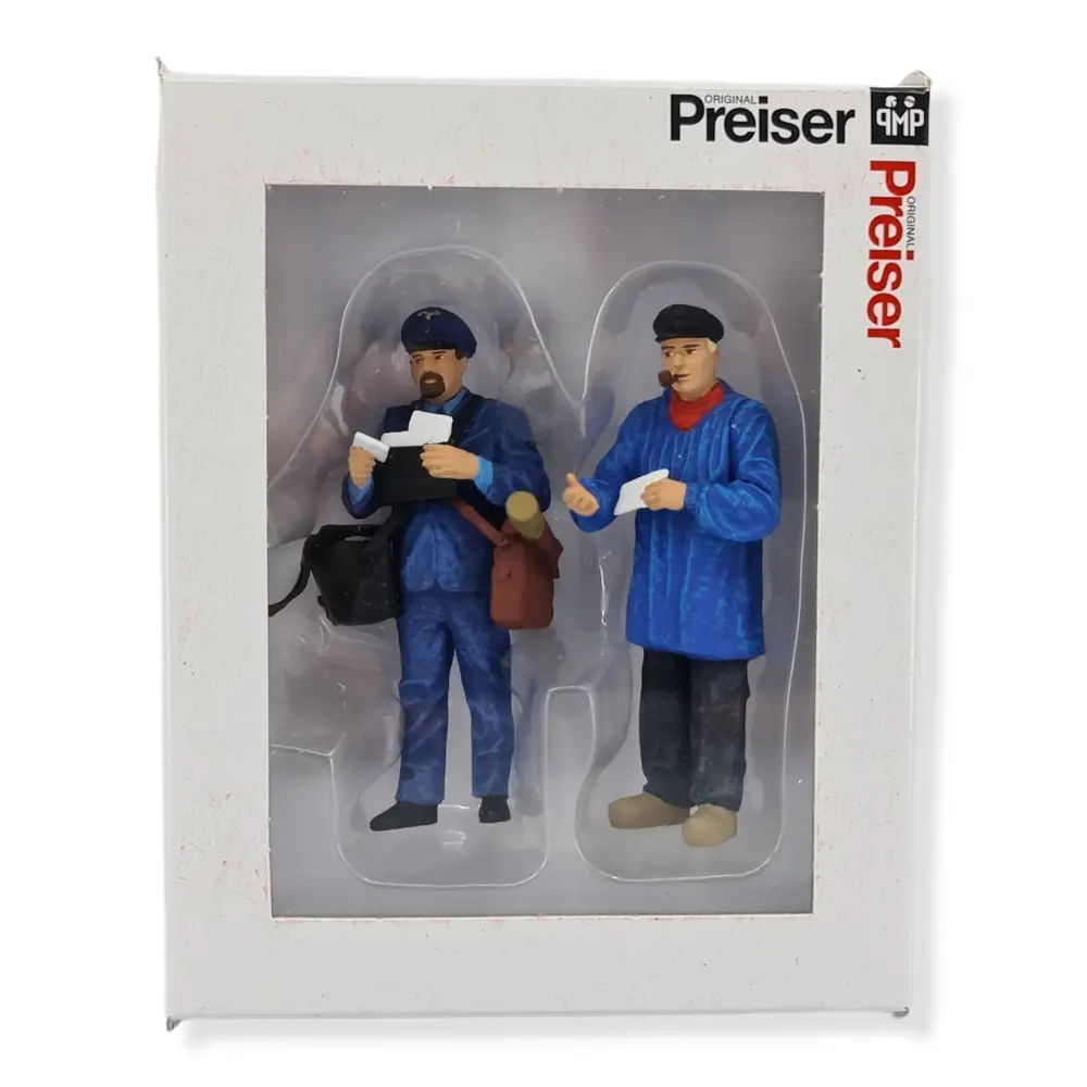 2 figurines "Livraison de courrier" PREISER 45093 - II G 1/22.5 - 2