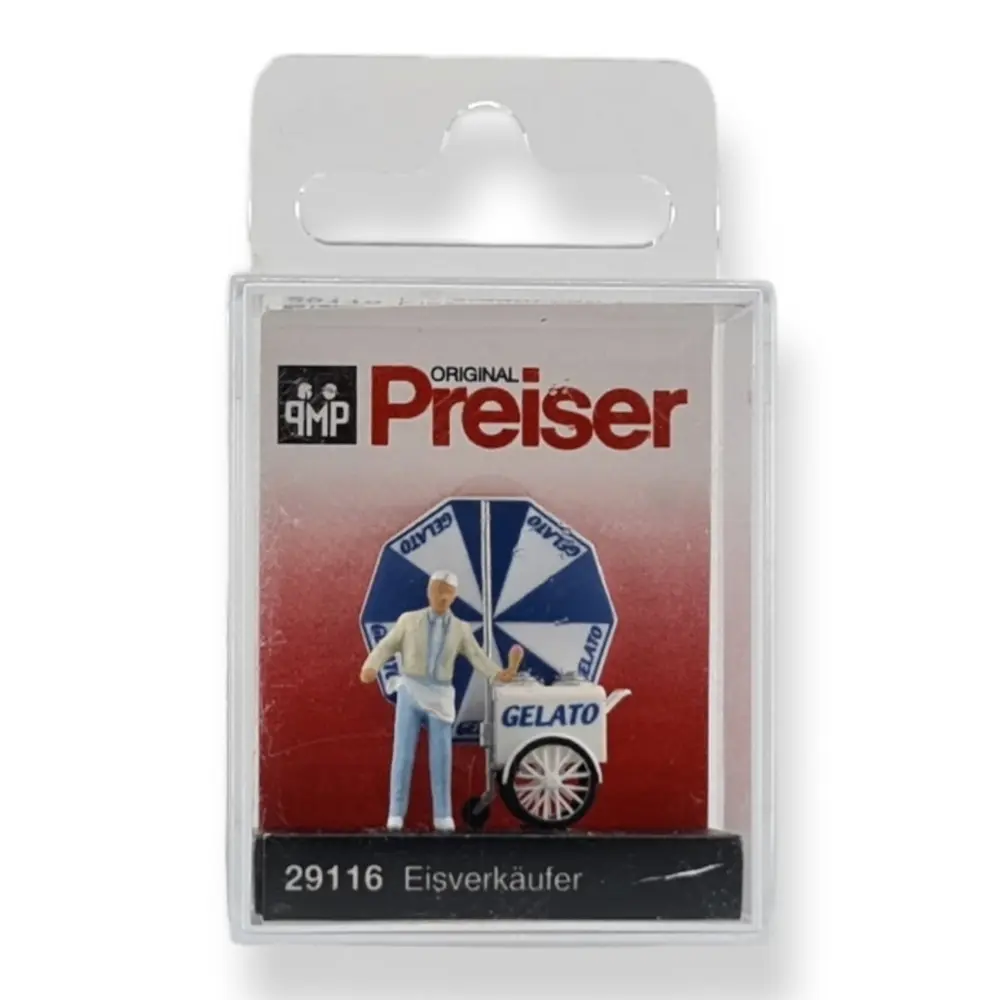 Figurine Marchand de glace ambulant PREISER 29116 - HO 1:87 - 3