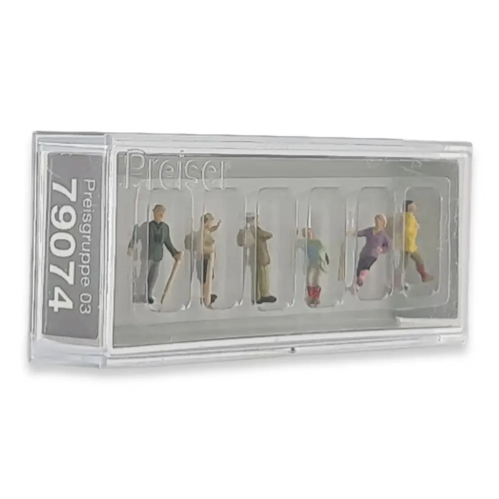 Groupe de randonneurs en excursion - Preiser 79074 - N 1/160e - 2