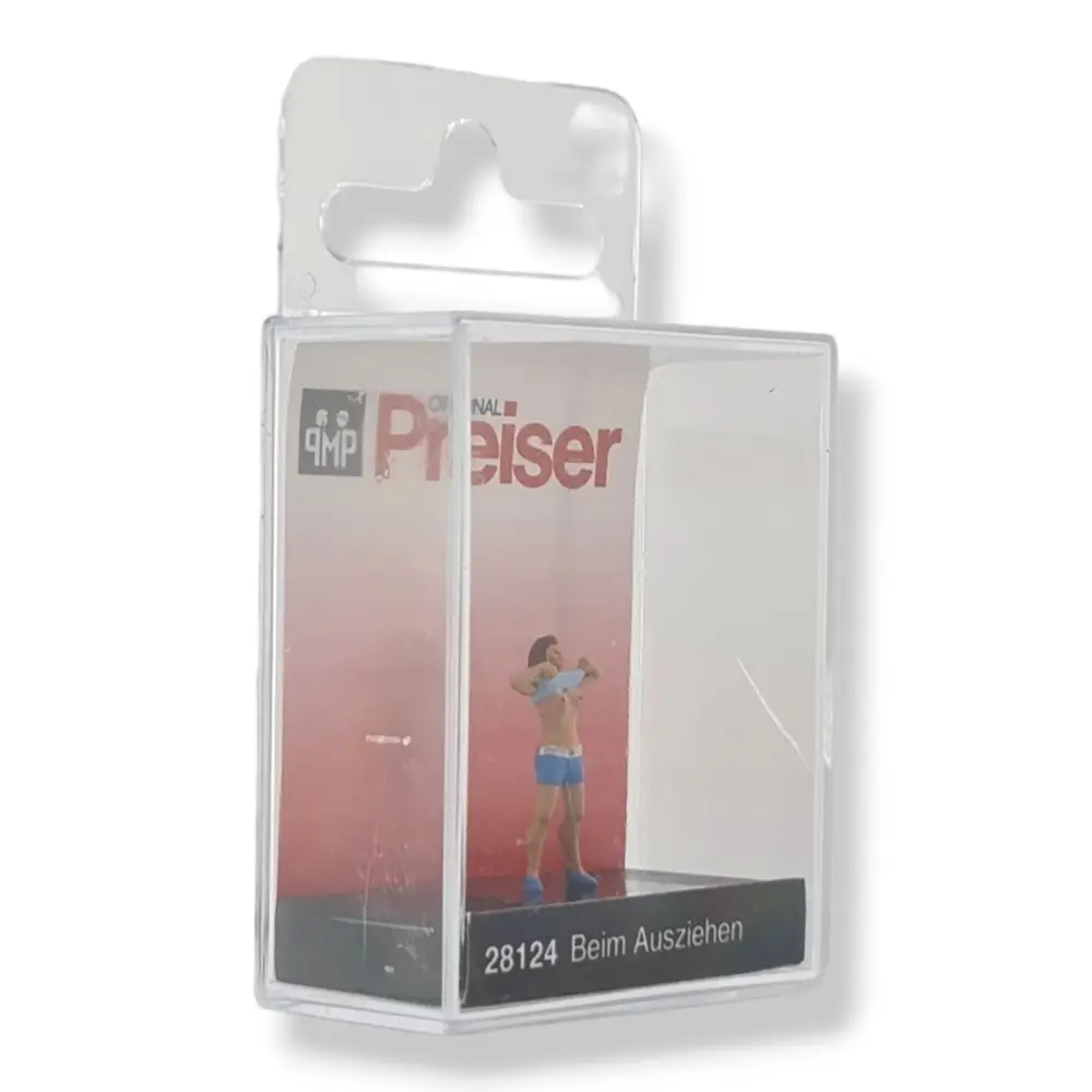 1 Figurine femme montrant ses seins - Preiser 28124 - HO 1/87 - 2