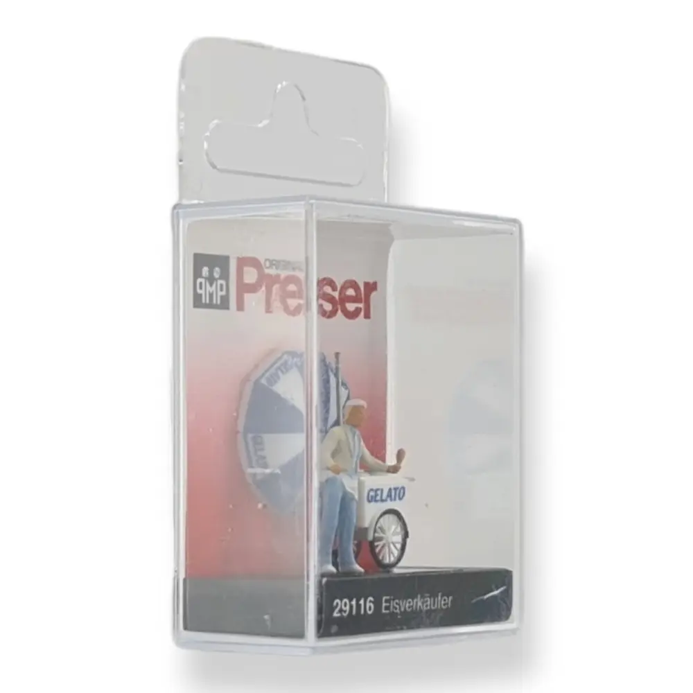 Figurine Marchand de glace ambulant PREISER 29116 - HO 1:87 - 2