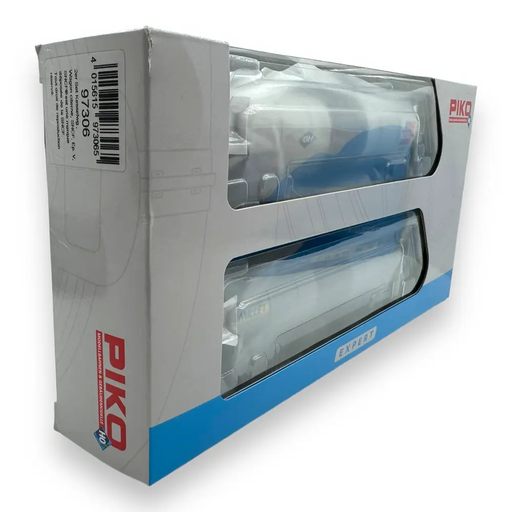 2 Wagons Citernes "MILLET" et "TOTAL" - PIKO 97306 - HO 1/87 - SNCF - EP V - DC - 4