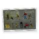 Pack de 6 Jardiniers et Accessoires - Figurine - PREISER 10046 - Échelle HO 1/87 - 3