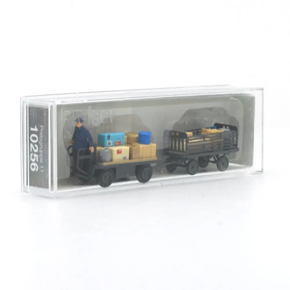 1 cheminot conduisant un chariot électrique - PREISER 10256 - HO 1/87 - 2