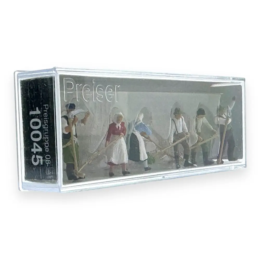 Pack de 6 Récolteurs de foins - Figurine - PREISER 10045 - Échelle HO : 1/87ème - 2