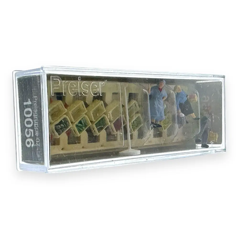 Pack de 3 Personnages au marché - Figurine - PREISER 10056 - Échelle HO : 1/87ème - 2
