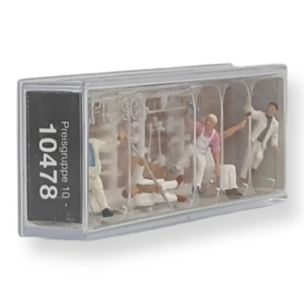 Cinq peintres en plein travail et leurs accessoires - Preiser 10478 - HO 1/87e - 2