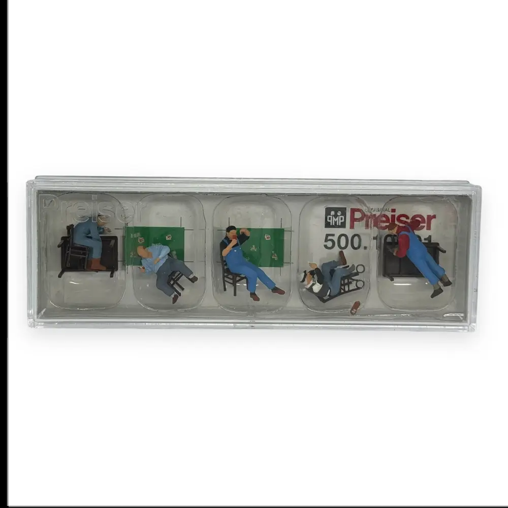 Cheminots américains en pause - Figurine - PREISER 10601 - Échelle HO 1/87 - 3