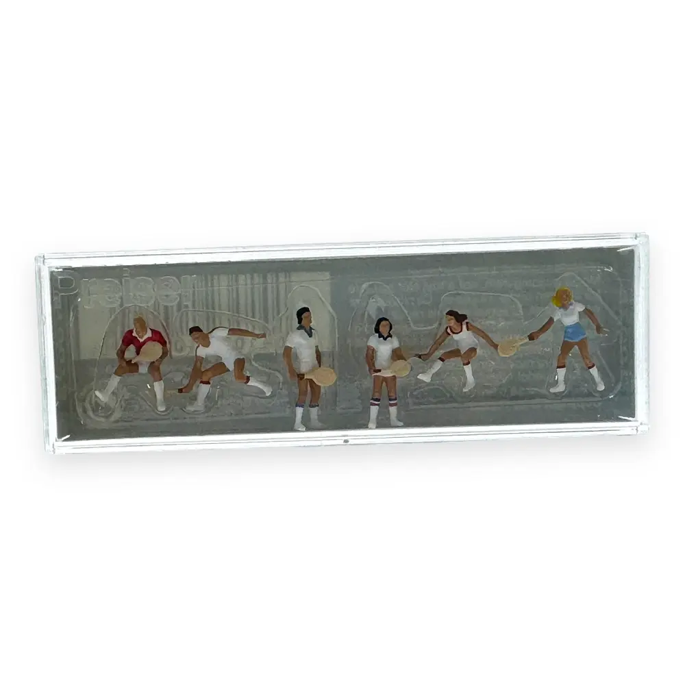 Pack de 6 Joueurs de tennis - Figurine - PREISER 10078 - Échelle HO : 1/87ème - 3