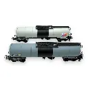 2 Wagons Citernes "MILLET" et "TOTAL" - PIKO 97306 - HO 1/87 - SNCF - EP V - DC - 3