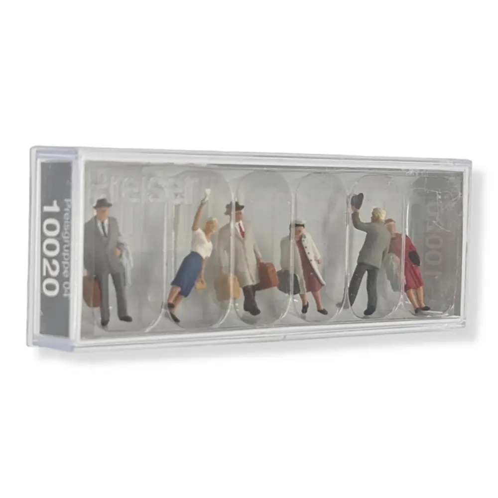 Lot de 6 passagers / voyageurs avec bagages PREISER 10020 - HO 1/87 - 2