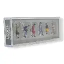Pack de 6 Personnages assis - Figurine - PREISER 10021 - Échelle HO : 1/87ème - 2