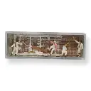 Cinq peintres en plein travail et leurs accessoires - Preiser 10478 - HO 1/87e - 3