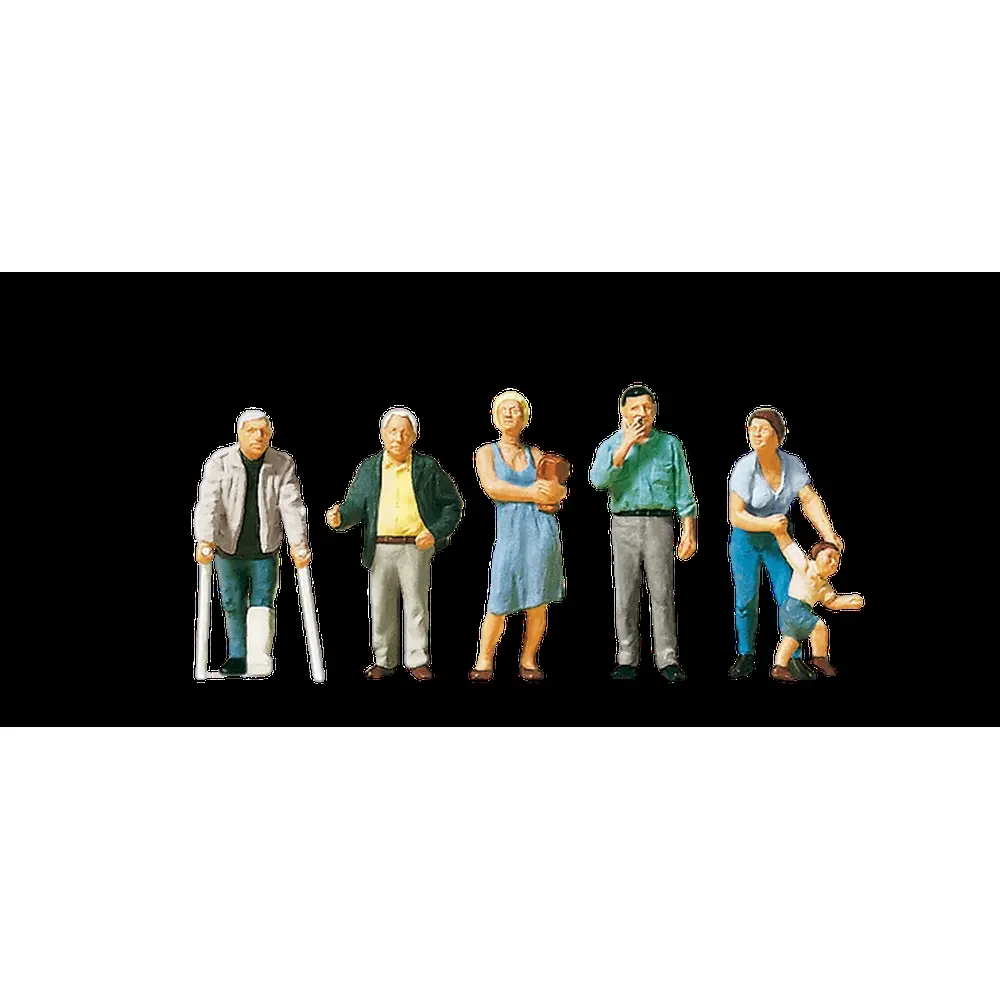 Lot de 6 passants - PREISER 10454 - HO 1/87e - 3