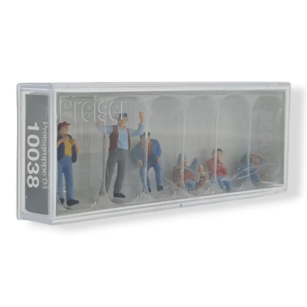 Pack de 6 Camionneurs - Figurine - PREISER 10038 - Échelle HO : 1/87ème - 2