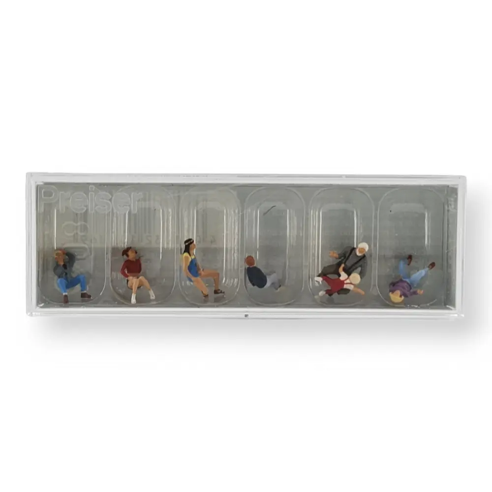 Pack 7 figurines multi générationnelle Preiser 10536 - HO 1:87 - 3